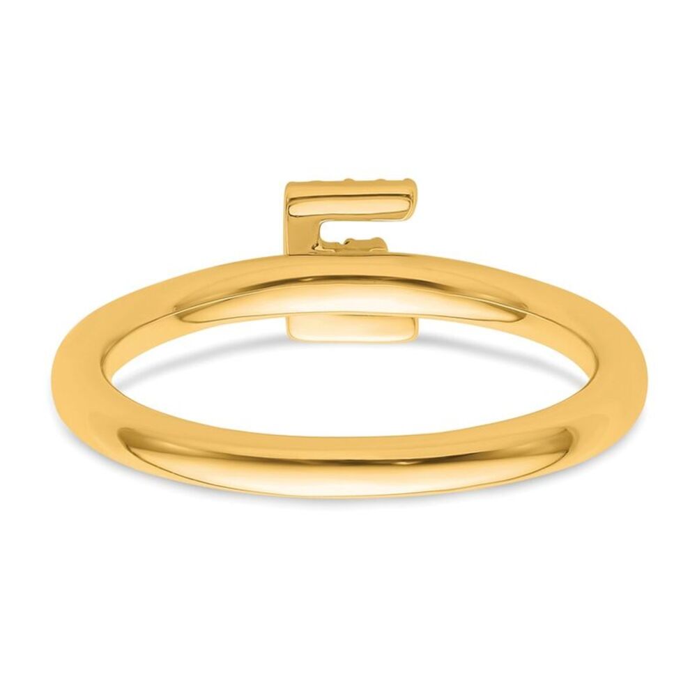 Kazi Luxury 14k Yellow Gold Stackable Diamond Ini… - image 5